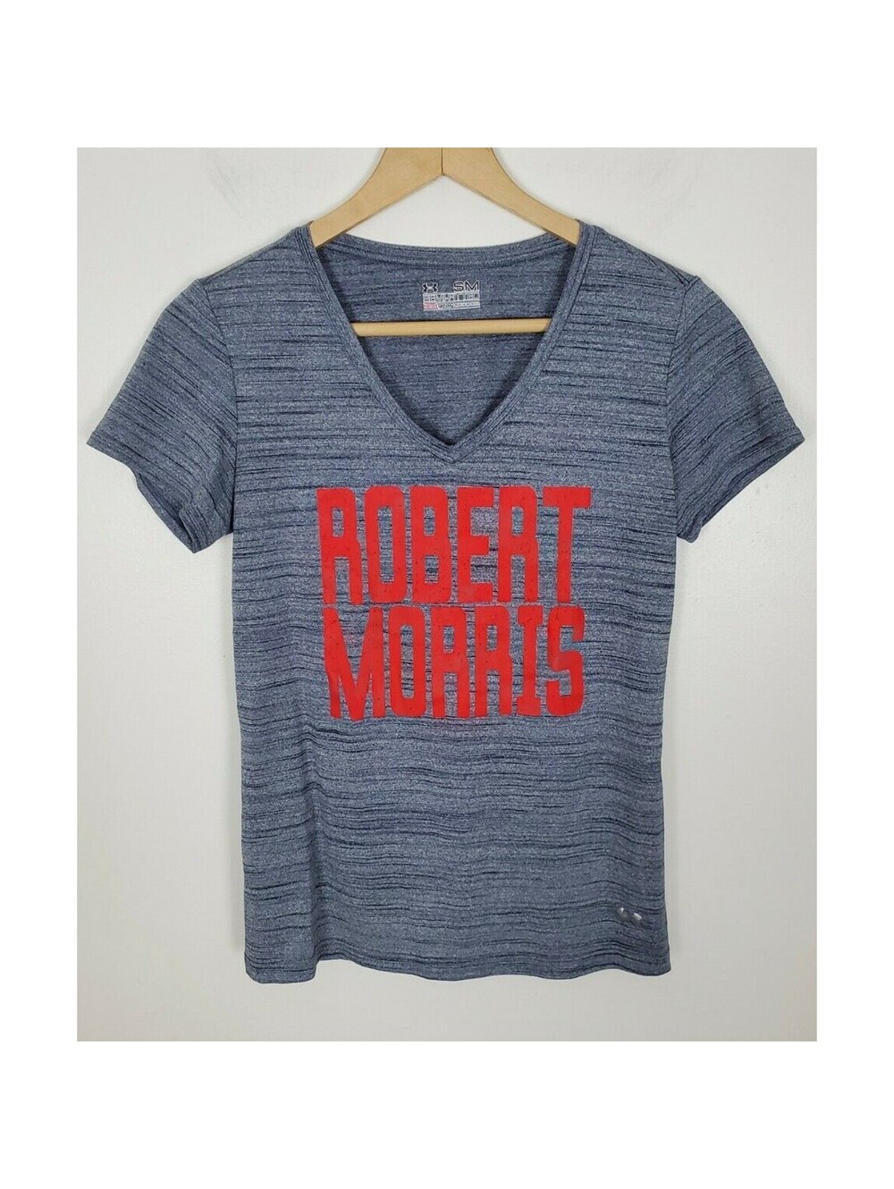 Robert Morris Under Armour Hear Gear Grey Tee Women's Small S Athletic